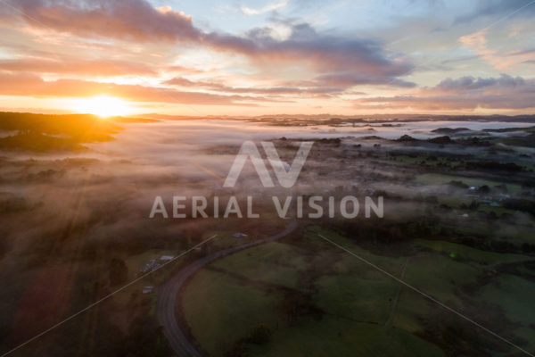 Moerewa Sunrise - Aerial Vision Stock Imagery