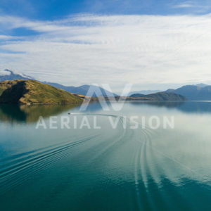 Boat on Lake Wanaka - Aerial Vision Stock Imagery