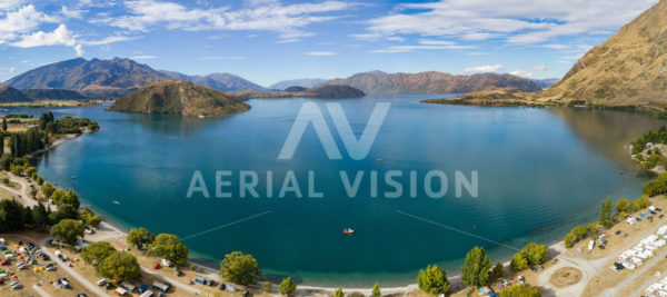 Glendhu Bay Panorama - Aerial Vision Stock Imagery