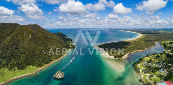 Houhora Heads Panorama - Aerial Vision Stock Imagery
