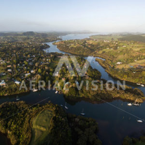 Kerikeri Inlet Panorama - Aerial Vision Stock Imagery