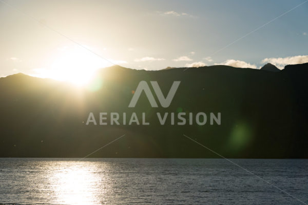 Lake Manapouri Sunset - Aerial Vision Stock Imagery