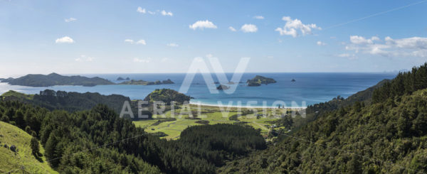 Matauri Bay Panorama - Aerial Vision Stock Imagery