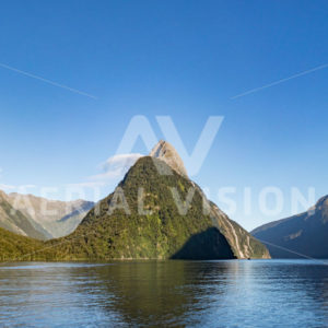 Milford Sound Panorama - Aerial Vision Stock Imagery