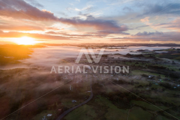 Moerewa Sunrise - Aerial Vision Stock Imagery