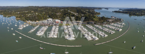 Opua Marina Panorama - Aerial Vision Stock Imagery
