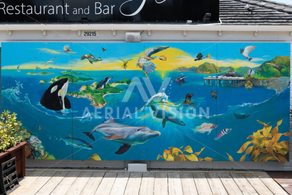 Paihia Mural - Aerial Vision Stock Imagery