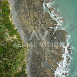 Rocky Shoreline Top-down - Aerial Vision Stock Imagery