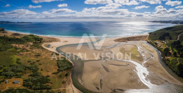 Takou Bay Panorama - Aerial Vision Stock Imagery