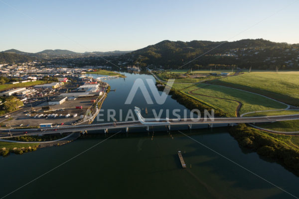 Te Matau o Pohe Bridge Whangarei - Aerial Vision Stock Imagery