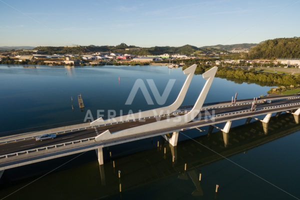 Te Matau o Pohe Bridge Whangarei - Aerial Vision Stock Imagery