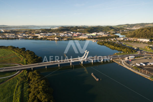 Te Matau o Pohe Bridge Whangarei - Aerial Vision Stock Imagery