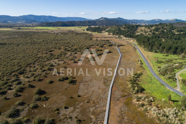 Horeke Boardwalk – Twin Coast Cycle Trail - Aerial Vision Stock Imagery